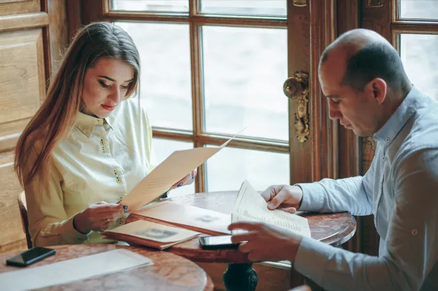 Editors reviewing documents